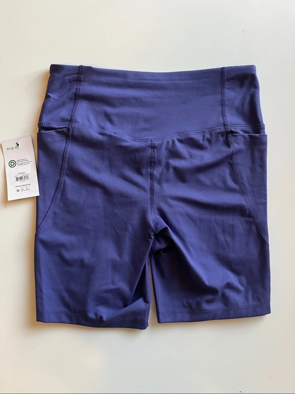 Athletic Works Women’s High-Rise Purple Bike Shorts Size M (8-10) Gym Athletic